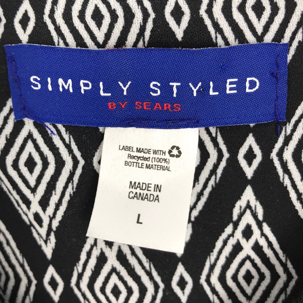 SimplyStyled Jacket Large Black/White Front Zip - Picture 9 of 13